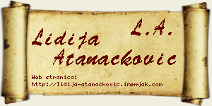 Lidija Atanacković vizit kartica